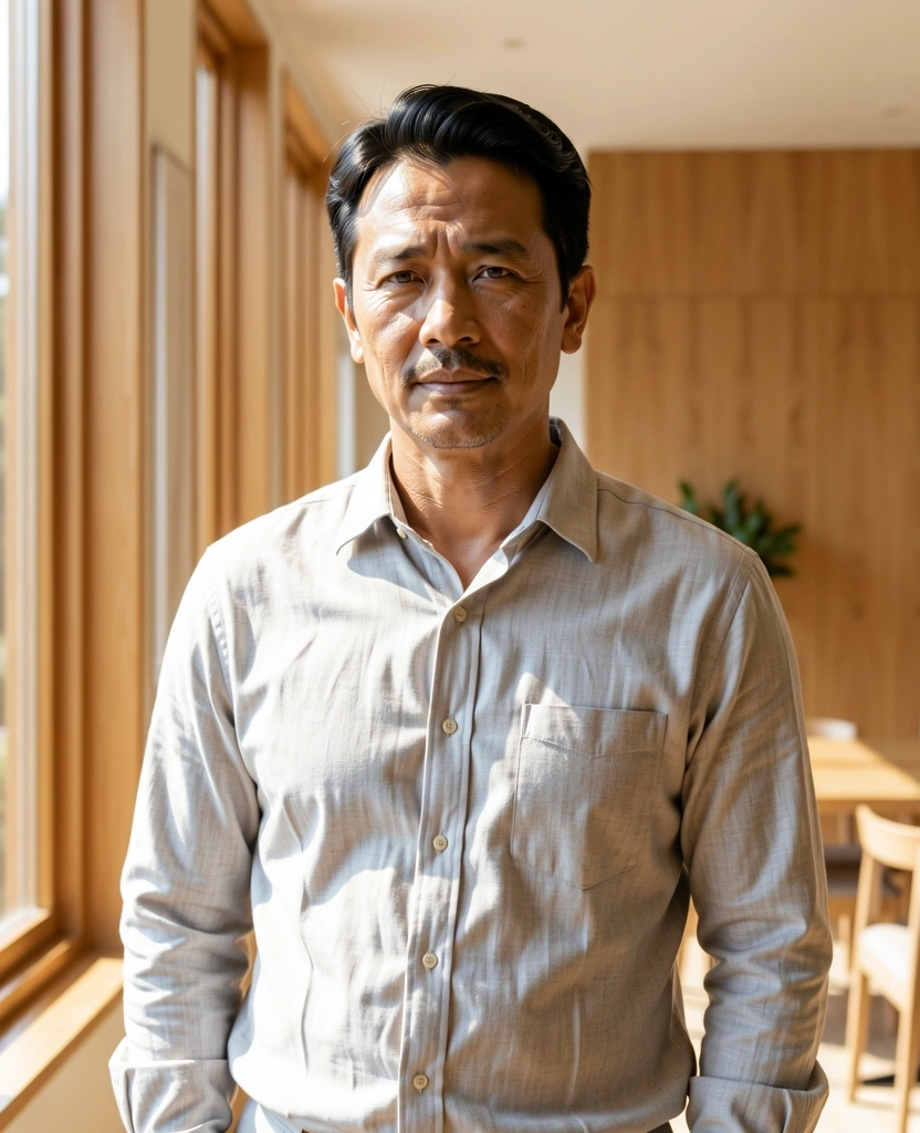 Mature man showing confidence and vitality